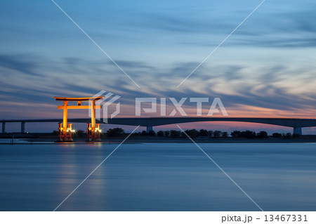 浜名湖　鳥居のライトアップ 13467331