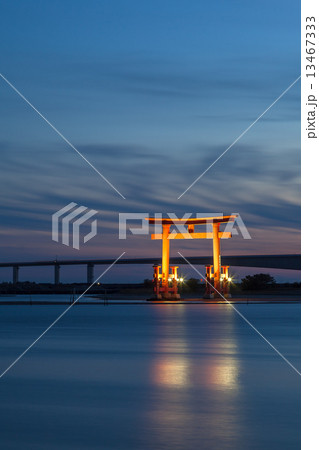 浜名湖　鳥居のライトアップ 13467333