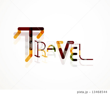 Travel word font concept 13468544