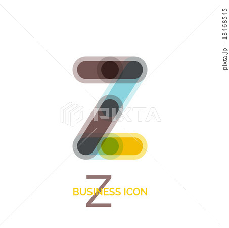 Minimal line font design, letter Z 13468545