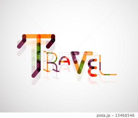 Travel word font concept 13468546