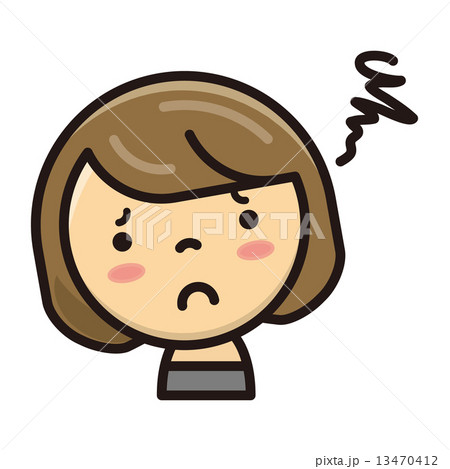 顔　ネガティブ　ストレス 13470412