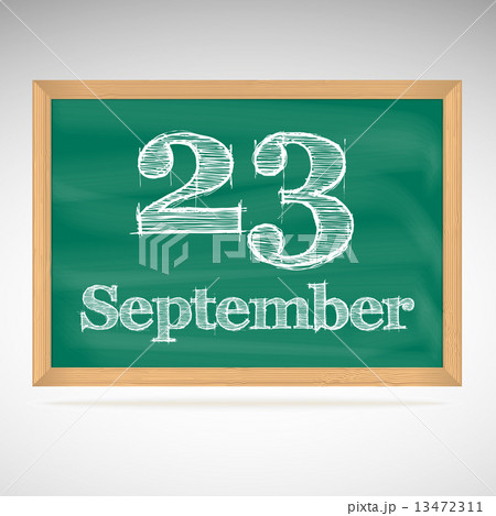 September 23, inscription in chalk on a blackboard 13472311