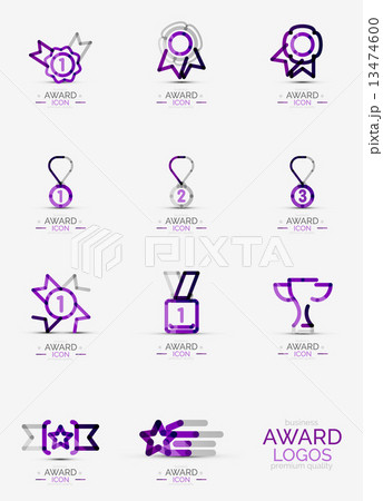 Award icon set, Logo collection 13474600