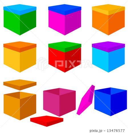 Collection of colorful box christmas gifts. Vector illustration. 13476577