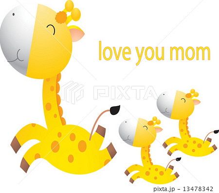 giraffe family cartoon giraffe family cartoon 13478342