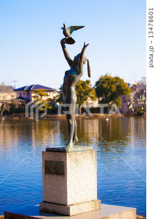 茨城県水戸市大塚池平和の祈り像の写真素材