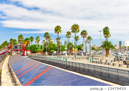Panorama on Barcelona Seaport .Barcelona. Spain. 13479450