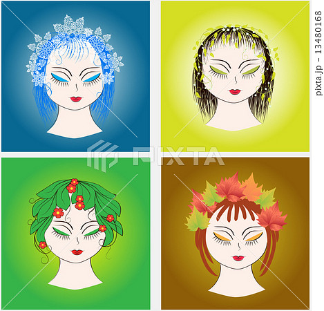 4 Seasons vector illustration 13480168