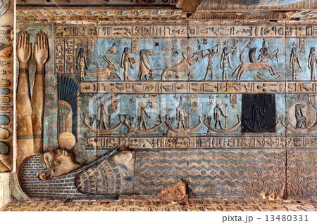 Hieroglyphic carvings in ancient egyptian temple Hieroglyphic carvings in ancient egyptian temple 13480331