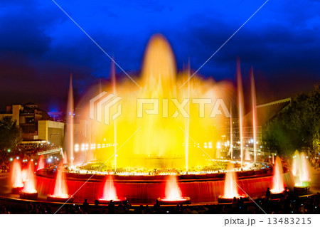 The famous Montjuic Fountain in Barcelona.Spain. 13483215