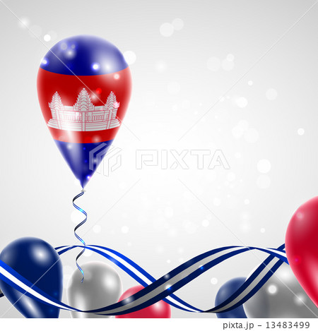Flag of Cambodia on balloon Flag of Cambodia on balloon 13483499