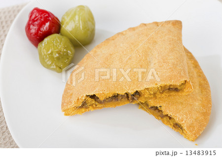 Caribbean Lamb Pattie - Jamaican pastry with spicy lamb  13483915