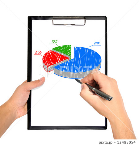 hand drawing pie chart hand drawing pie chart 13485054