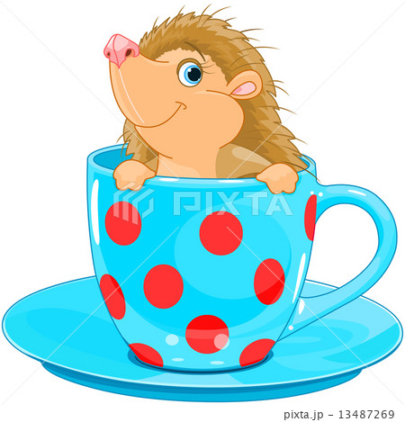 Hedgehog in the tea cup 13487269