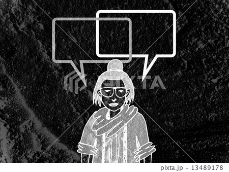 People thinking people talking and Speech Bubble on Cement wall People thinking people talking and Speech Bubble on Cement wall 13489178