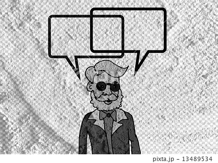 People thinking people talking and Speech Bubble on Cement wall People thinking people talking and Speech Bubble on Cement wall 13489534