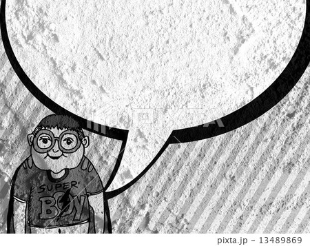 People thinking people talking and Speech Bubble on Cement wall People thinking people talking and Speech Bubble on Cement wall 13489869