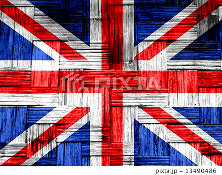 National flag of UK , the United Kingdom of Great Britain and No 13490486
