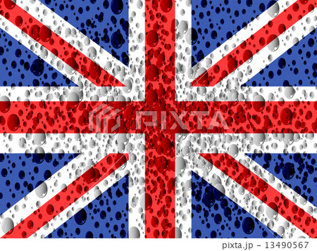 National flag of UK , the United Kingdom of Great Britain and No 13490567