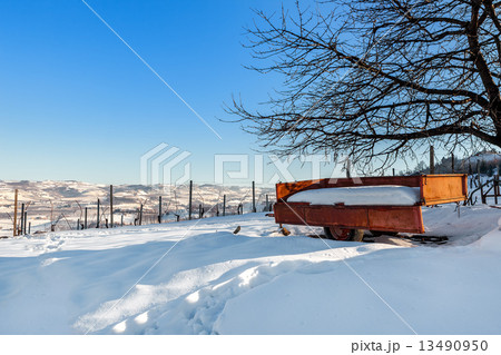 Rural wintry view. 13490950