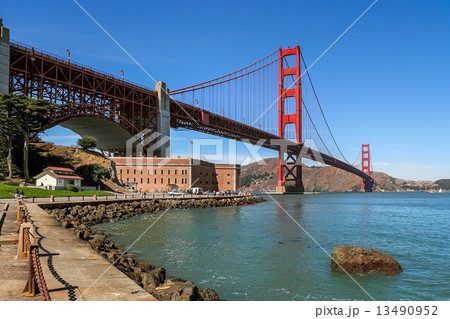 Golden Gate bridge and Fort Point. 13490952