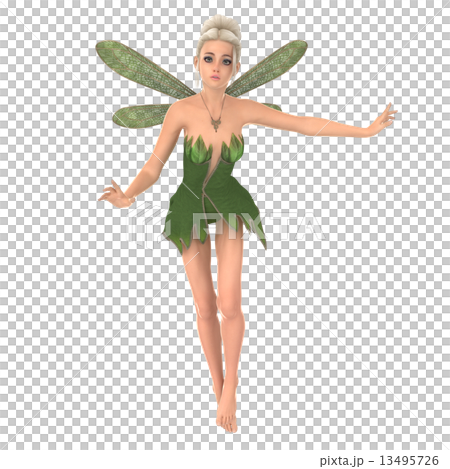 Fairy 3DCG illustration material to pose 13495726
