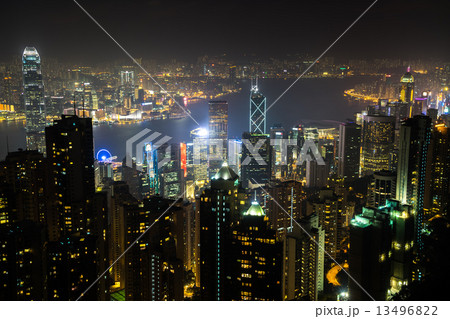 香港　ビクトリア・ピーク夜景 13496822