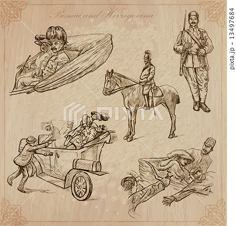 Bosnia and Herzegovina. Hand drawn vector pack. 13497684