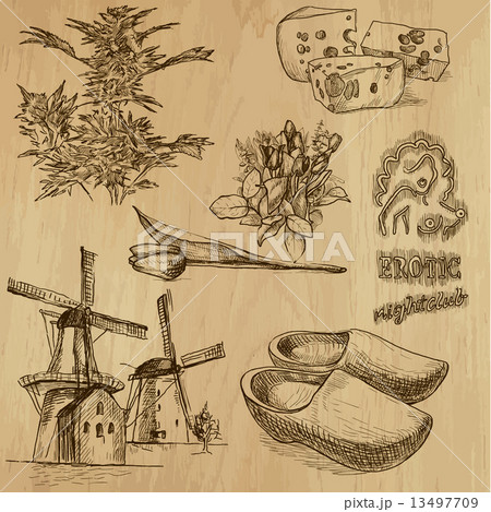 Traveling Holland - An hand drawn vector pack 13497709