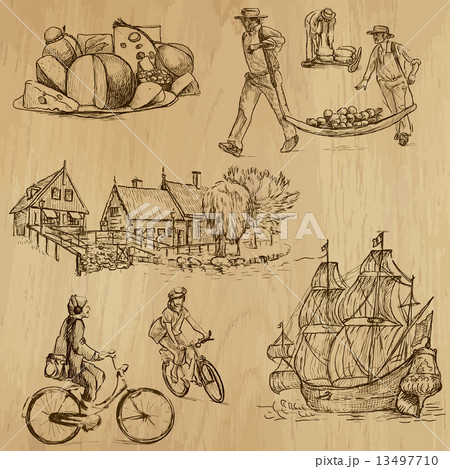 Traveling Holland - An hand drawn vector pack 13497710