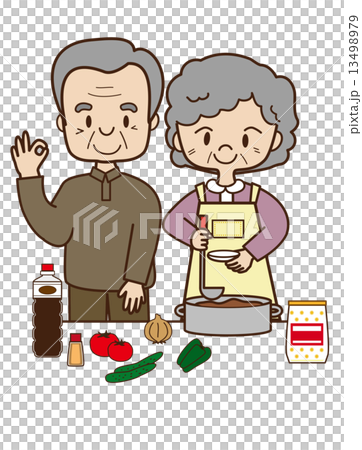 夫婦で料理 13498979