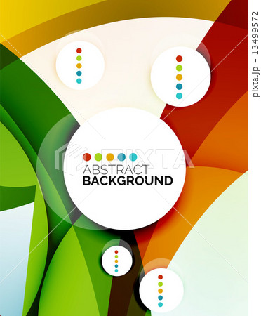 Flowing shapes fresh business template 13499572