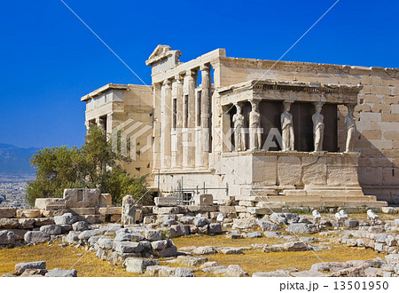 Erechtheum temple in Acropolis at Athens, Greece 13501950