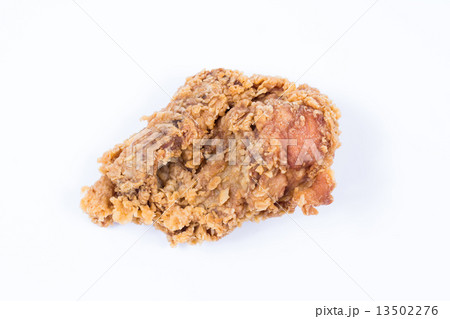 Fried chicken on white background Fried chicken on white background 13502276