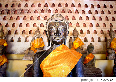 Buddha Image at Wat Si Saket in Vientiane, Laos. 13502532