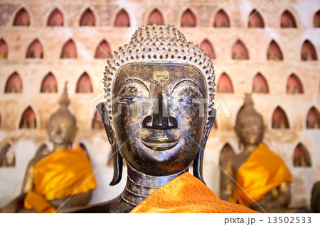 Buddha Image at Wat Si Saket in Vientiane, Laos. Buddha Image at Wat Si Saket in Vientiane, Laos. 13502533