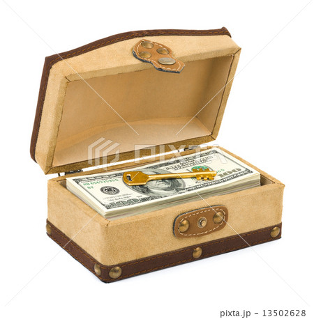 Money and key in box Money and key in box 13502628