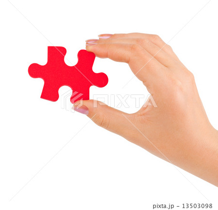 Hand with puzzle Hand with puzzle 13503098