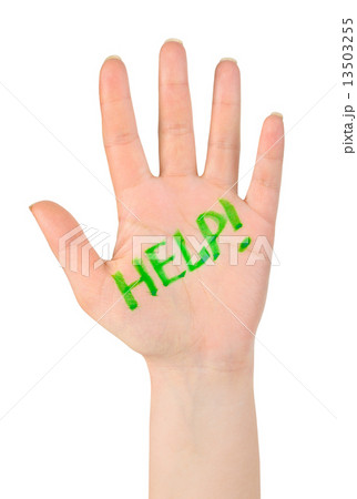 Hand and word Help 13503255