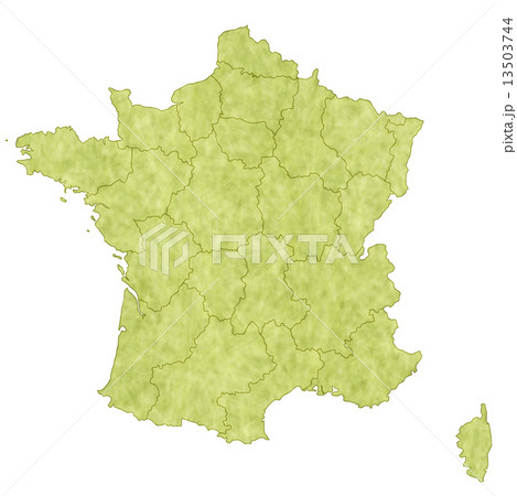 フランス 地図 国のイラスト素材