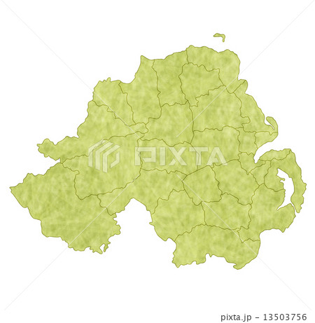 北アイルランド　地図　国 13503756