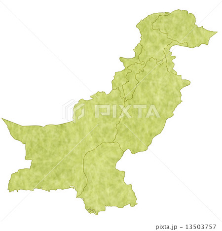 パキスタン 地図 国のイラスト素材