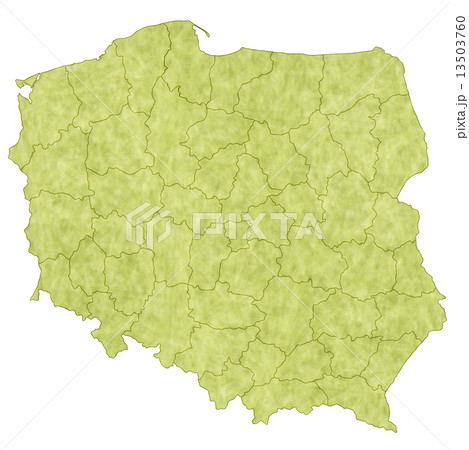 ポーランド　地図　国 13503760