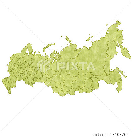 ロシア 地図 国のイラスト素材