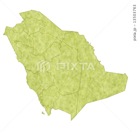 サウジアラビア　地図　国 13503763