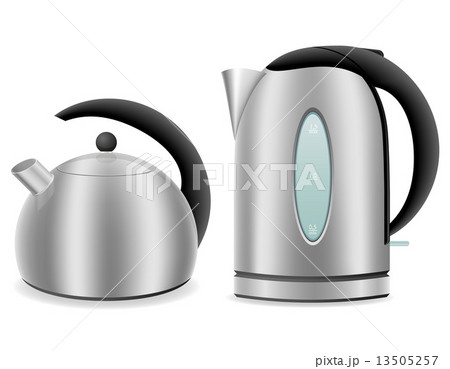 electric and kettle for gas cooker vector illustration 13505257