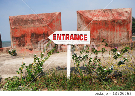 古い英語の看板の写真素材