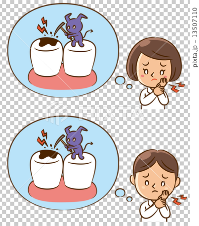 虫歯 子供のイラスト素材