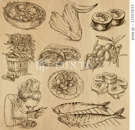 Food - An hand drawn vector pack 13507633